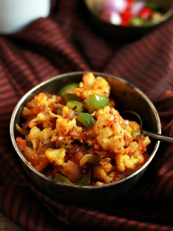 Cauliflower Capsicum Masala